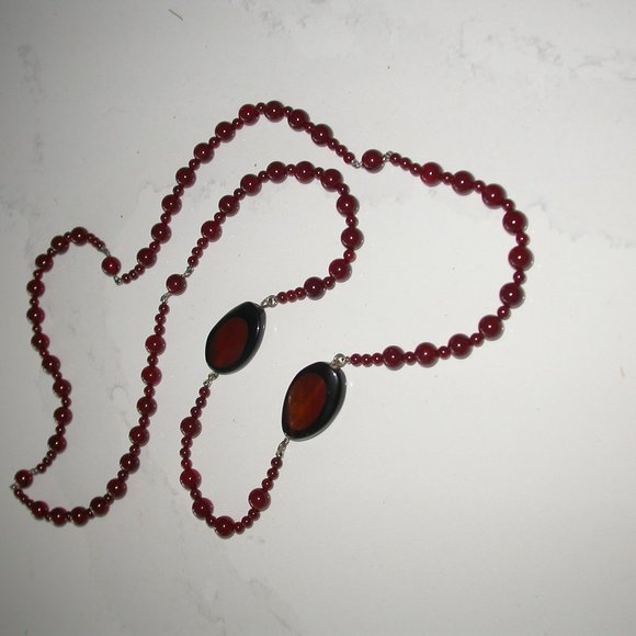 Semi-precious Gemstone Carnellian Necklace - Picture 1 of 4
